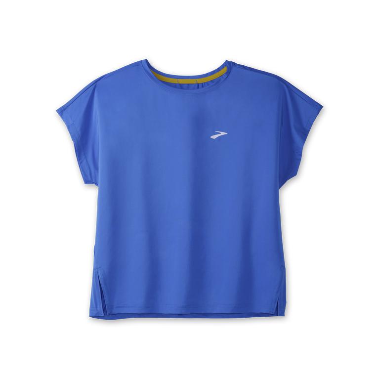 Brooks SPRINT FREE Breathable Short Sleeve Running Shirt Womens Online - Bluetiful (XCM419836)